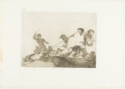 He deserved it, plate 29 from The Disasters of War by Francisco Jose de Goya y Lucientes