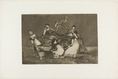 Heavier than a Dead Donkey, plate one from Los Proverbios by Francisco Jose de Goya y Lucientes