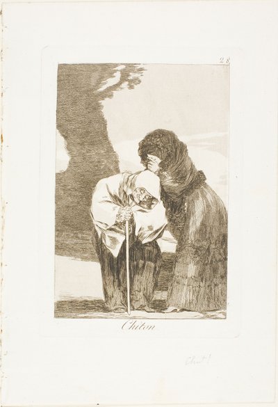 Hush (plate 28 from Los Caprichos) by Francisco Jose de Goya y Lucientes
