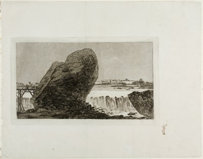Landscape with Waterfall by Francisco Jose de Goya y Lucientes
