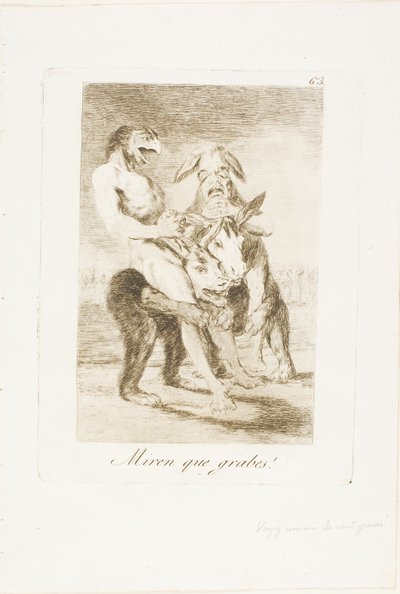 Look How Solemn They Are!, plate 63 from Los Caprichos by Francisco Jose de Goya y Lucientes