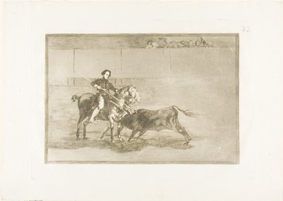Manly Courage of the Celebrated Pajuelera in the Ring at Saragossa, Plate 22 from The Art of Bullfighting by Francisco Jose de Goya y Lucientes
