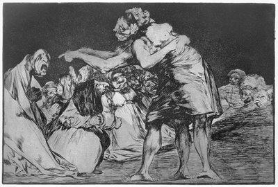 Matrimonial nightmare (Proverbs, plate 7) by Francisco Jose de Goya y Lucientes
