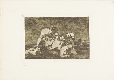 Neither do these, plate ten from The Disasters of War by Francisco Jose de Goya y Lucientes