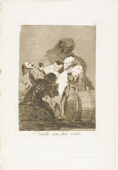 No One Has Seen Us (plate 79 from Los Caprichos) by Francisco Jose de Goya y Lucientes