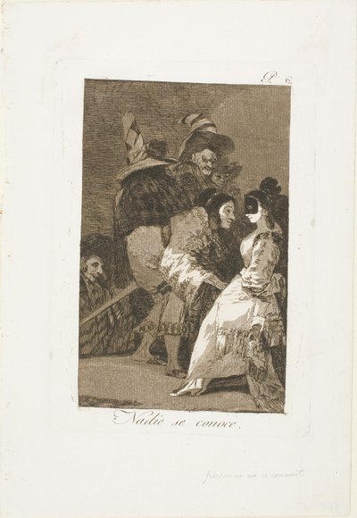 Nobody knows himself, plate six from Los Caprichos by Francisco Jose de Goya y Lucientes