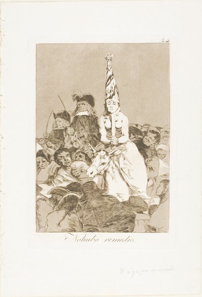 Nothing Could Be Done About It, plate 24 from Los Caprichos by Francisco Jose de Goya y Lucientes