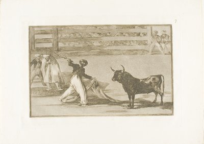 Origin of the Harpoons or Banderillas, plate seven from The Art of Bullfighting by Francisco Jose de Goya y Lucientes