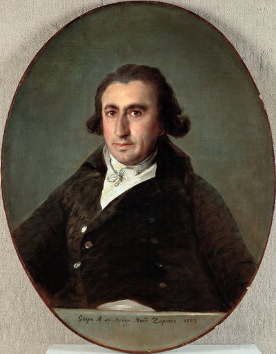Portrait of Martin Zapater y Claveria (Painting by Francisco de Goya) by Francisco Jose de Goya y Lucientes