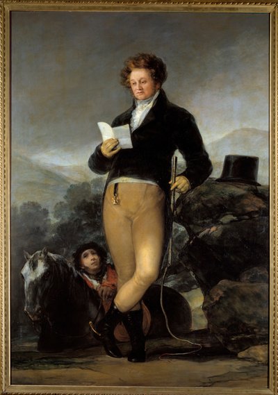 Portrait in Full of Don Francisco by Borja Telez Giron by Francisco de Goya