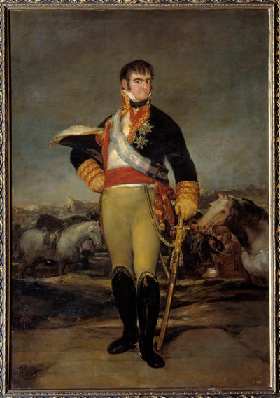 Portrait of King Ferdinand VII in military costume by Francisco de Goya