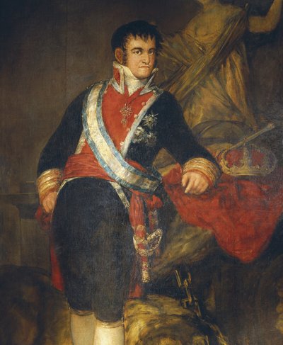 Portrait of King Ferdinand VII (detail) by Francisco Jose de Goya y Lucientes