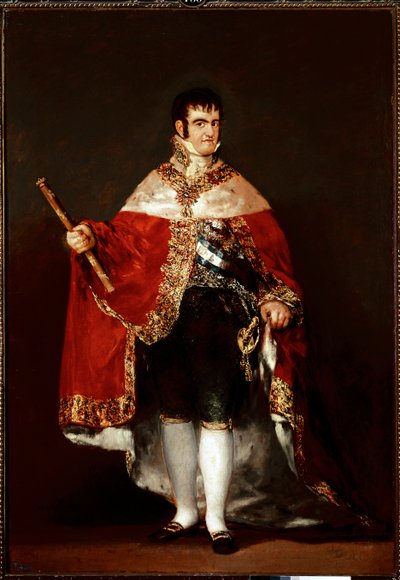 Portrait of King Ferdinand VII in Royal Costume by Francisco de Goya