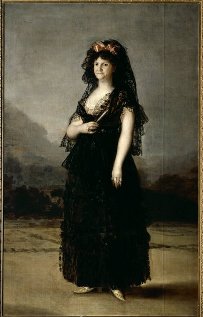 Portrait of Queen Maria Luisa wearing a Mantilla by Francisco de Goya