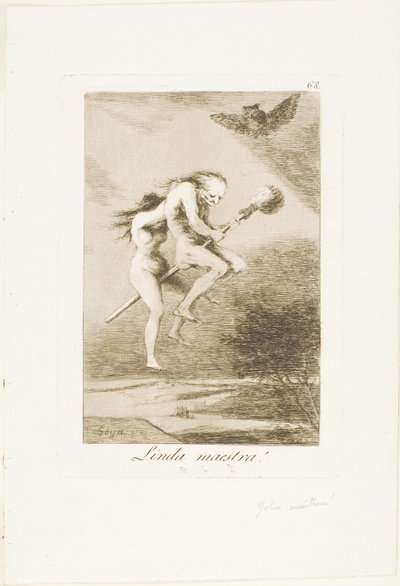 Pretty Teacher!, Plate 68 from Los Caprichos by Francisco Jose de Goya y Lucientes