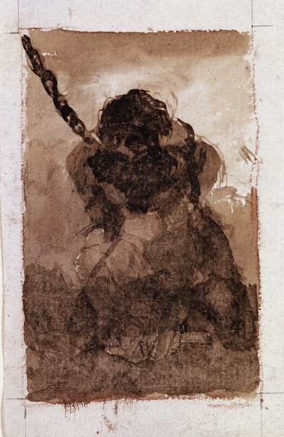 Silhouette of prisoner chain by Francisco de Goya