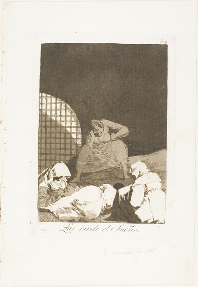 Sleep Overcomes Them, plate 34 from Los Caprichos by Francisco Jose de Goya y Lucientes