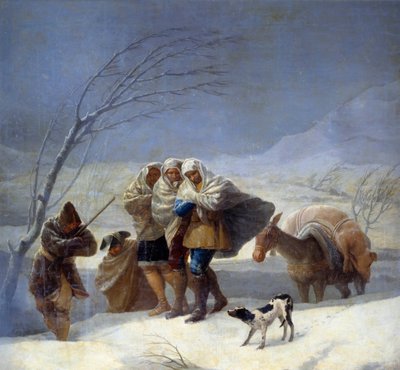Snow Storm or Winter by Francisco de Goya