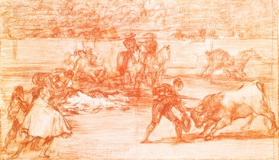 Bullfighting: A Torero Prepares to Kill Using a Hat Instead of a Muleta by Francisco Jose de Goya y Lucientes