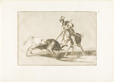 The Cid Campeador Spearing Another Bull, plate eleven from The Art of Bullfighting by Francisco Jose de Goya y Lucientes