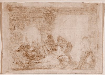 The Disasters of War: A man witness of the raping of his wife by Francisco de Goya