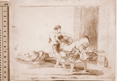 The Disasters of War: In the cemetery by Francisco de Goya