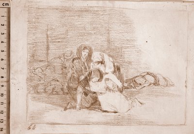The Disasters of War: They do not arrive in time by Francisco de Goya