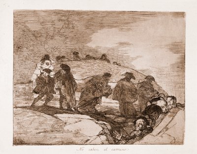 The Disasters of War: They do not know the road by Francisco de Goya
