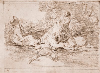 The Disasters of War: They Take Advantage of It (preparatory drawing) by Francisco de Goya