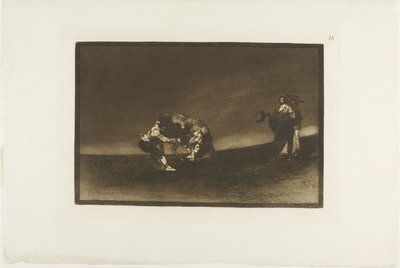 The Same Man Throws a Bull in the Ring at Madrid, plate 16 from The Art of Bullfighting by Francisco Jose de Goya y Lucientes