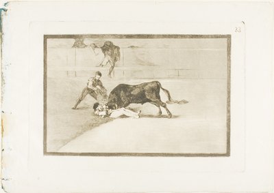 The Unlucky Death of Pepe Illo in the Ring at Madrid, plate 33 from The Art of Bullfighting by Francisco Jose de Goya y Lucientes