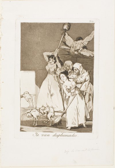There They Go Plucked (i.e. Fleeced), Plate 20 from Los Caprichos by Francisco Jose de Goya y Lucientes