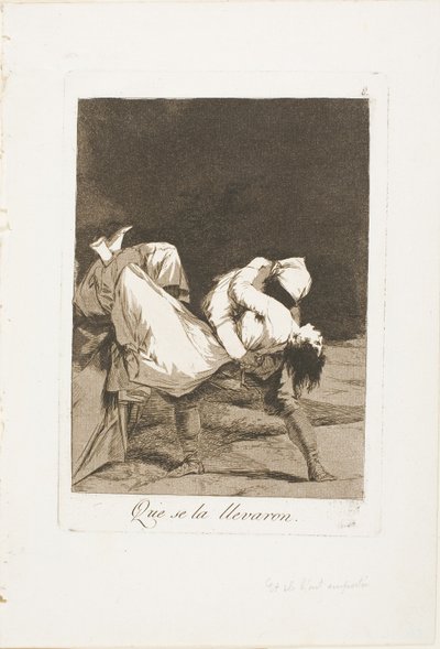 They Carried Her Off!, plate eight from Los Caprichos by Francisco Jose de Goya y Lucientes