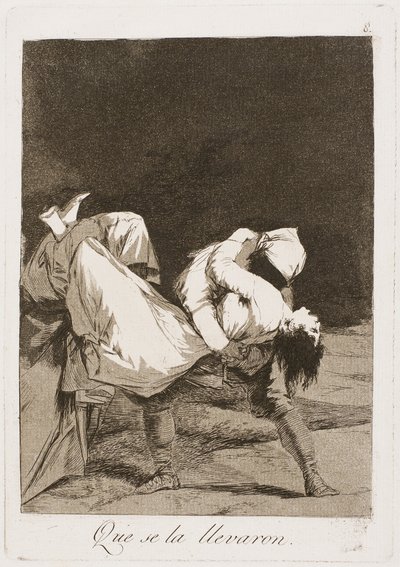 They Carried Her Off!, plate eight from Los Caprichos by Francisco de Goya