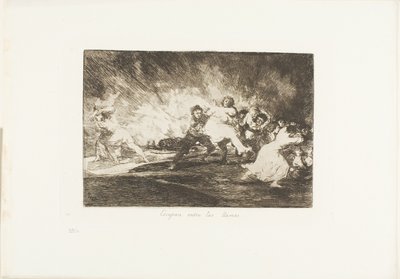 They Escape through the Flames, plate 41 from The Disasters of War by Francisco Jose de Goya y Lucientes