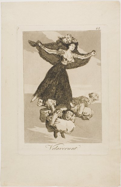 They Have Flown, plate 61 from Los Caprichos by Francisco Jose de Goya y Lucientes