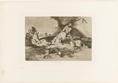 They Make Use of Them, plate 16 from The Disasters of War by Francisco Jose de Goya y Lucientes