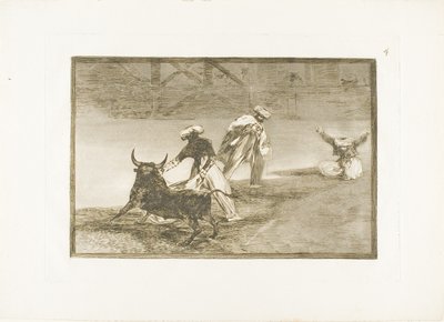 They Play Another with the Cape in an Enclosure, plate four from The Art of Bullfighting by Francisco Jose de Goya y Lucientes