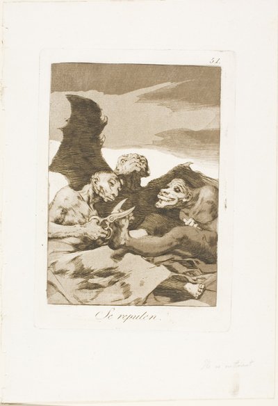 They Spruce Themselves Up (plate 51 from Los Caprichos) by Francisco Jose de Goya y Lucientes