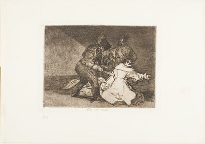 This is Bad, plate 46 from The Disasters of War by Francisco Jose de Goya y Lucientes