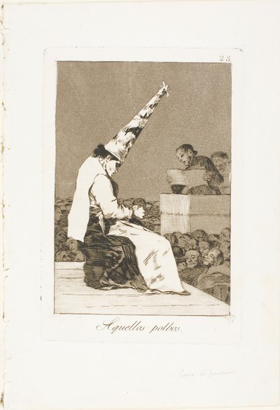 Those Specks of Dust, plate 23 from Los Caprichos by Francisco Jose de Goya y Lucientes