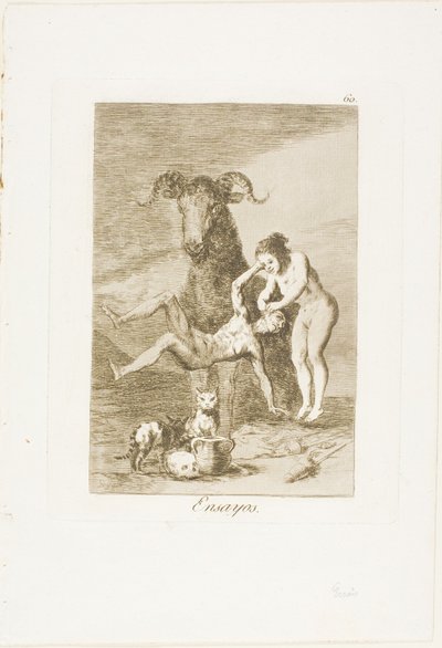 Trials, plate 60 from Los Caprichos by Francisco Jose de Goya y Lucientes