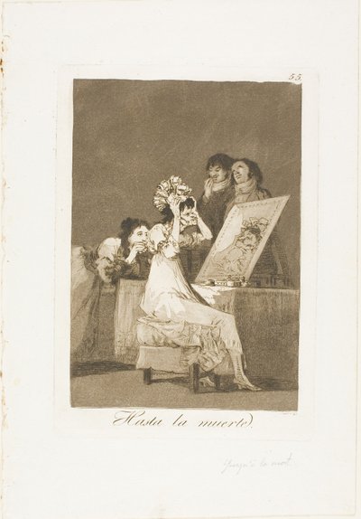 Until Death, plate 55 from Los Caprichos by Francisco Jose de Goya y Lucientes
