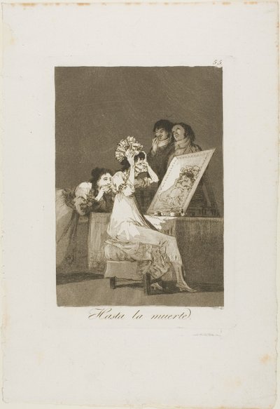 Until Death, plate 55 from Los Caprichos by Francisco Jose de Goya y Lucientes