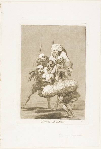 What One Does to Another, plate 77 from Los Caprichos by Francisco Jose de Goya y Lucientes