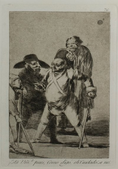 You understand? ... well, as I say... eh! Look out! otherwise..., plate 76, from Los Caprichos by Francisco Jose de Goya y Lucientes