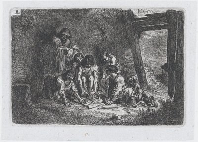 Group of Figures Playing a Game, 1850 by Francisco Lameyer Berenguer