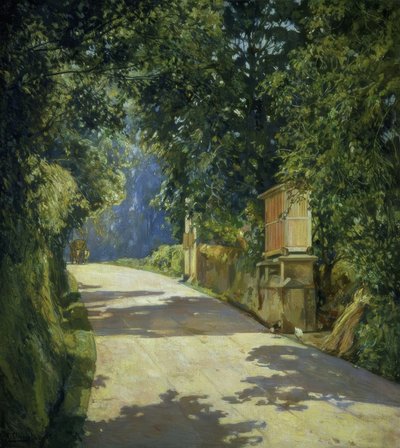 THE HORREO AND THE CART – 1944 – 100X90 CM by Francisco Llorens Diaz