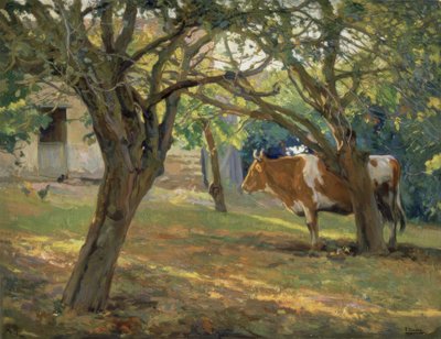 The Orchard of Mr. Juan – 1930/36 – 70.5x90 cm by Francisco Llorens Diaz
