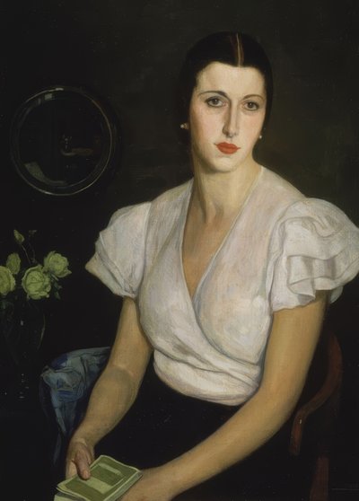 Untitled (Portrait of a Lady with a Book in Her Hand) by Francisco Llorens Diaz